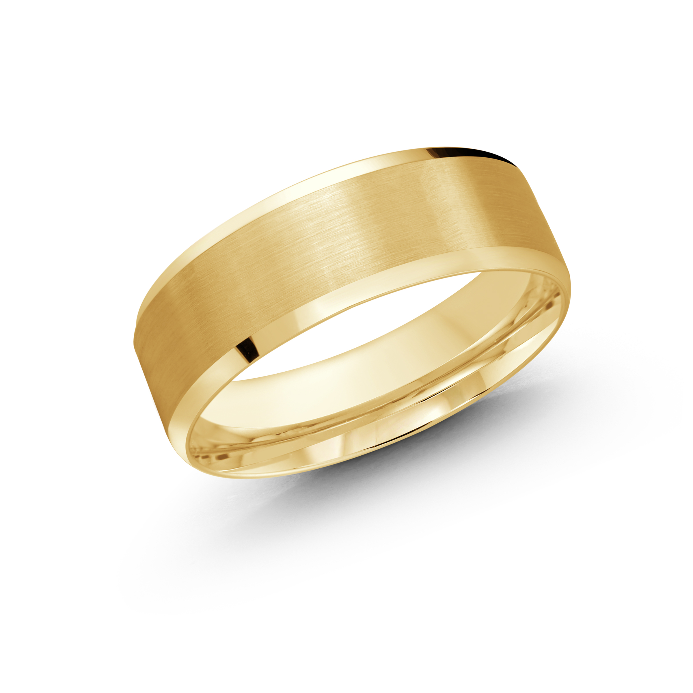 Yellow Gold Men's Ring Size 7mm (LUX-1105-7Y)