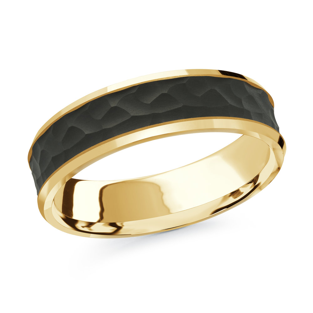 Yellow Gold Men's Ring Size 6mm (MRDA-075-6Y)